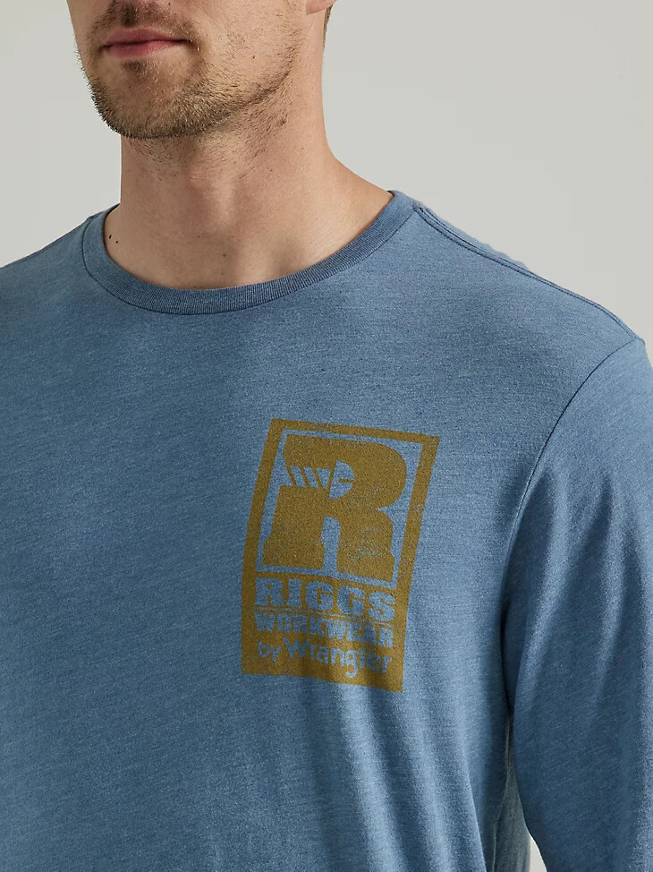 camiseta gráfica de manga larga con espalda relajada wrangler riggs workwear mar de bering