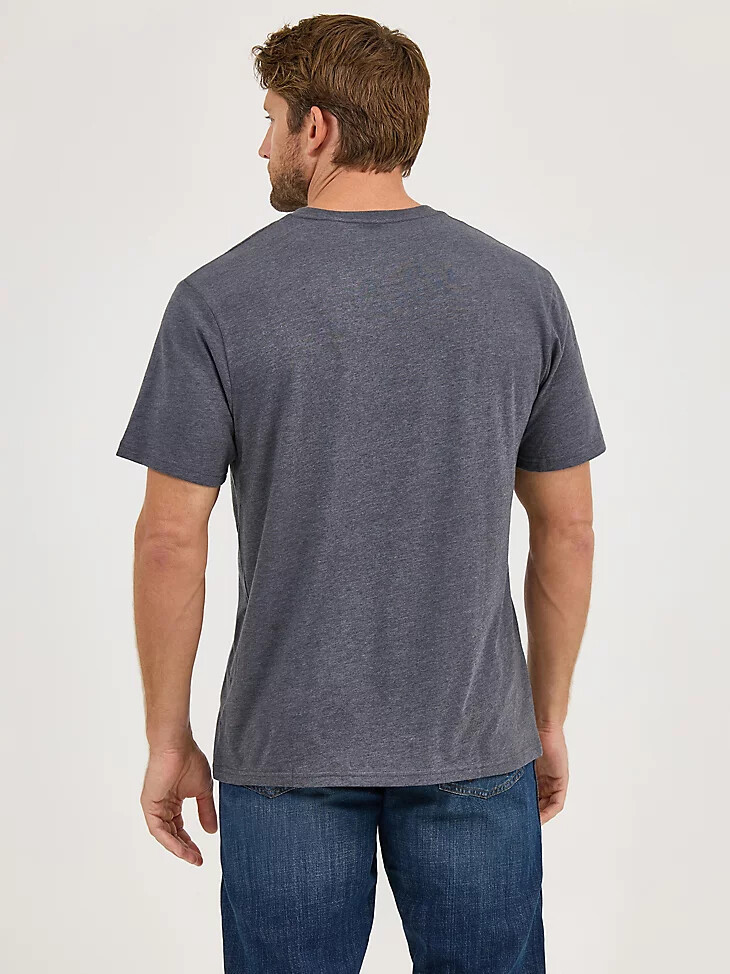 camiseta wrangler rope logo para hombre en color asfalto