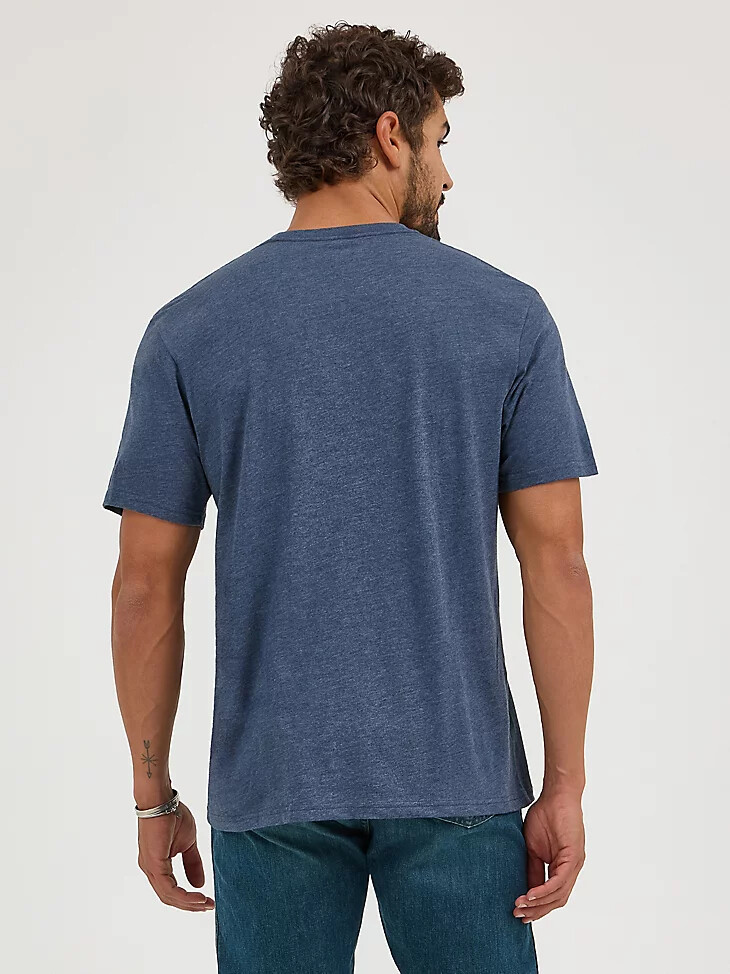 camiseta con logotipo wrangler kabel para hombre color azul marino