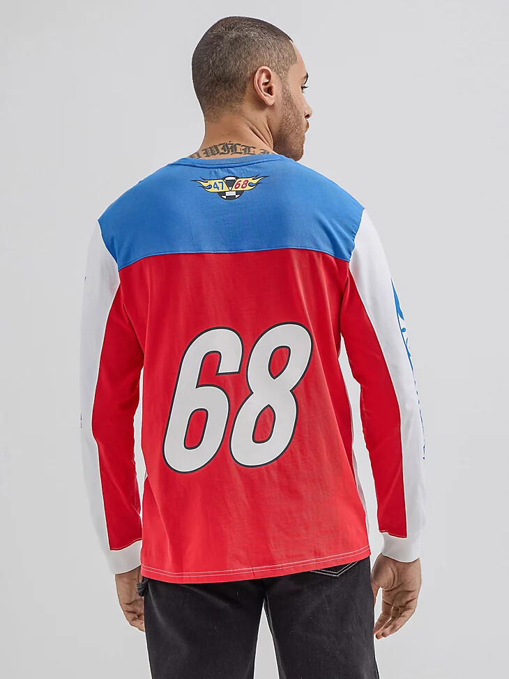 camiseta con bloques de color wrangler x hot wheels para hombre multicolor