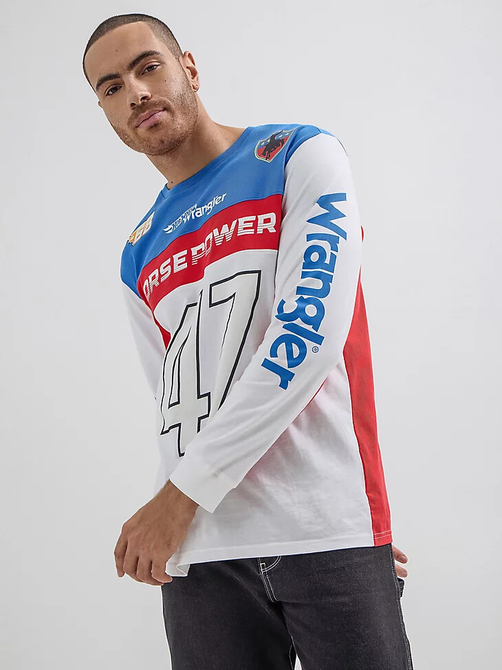 camiseta con bloques de color wrangler x hot wheels para hombre multicolor