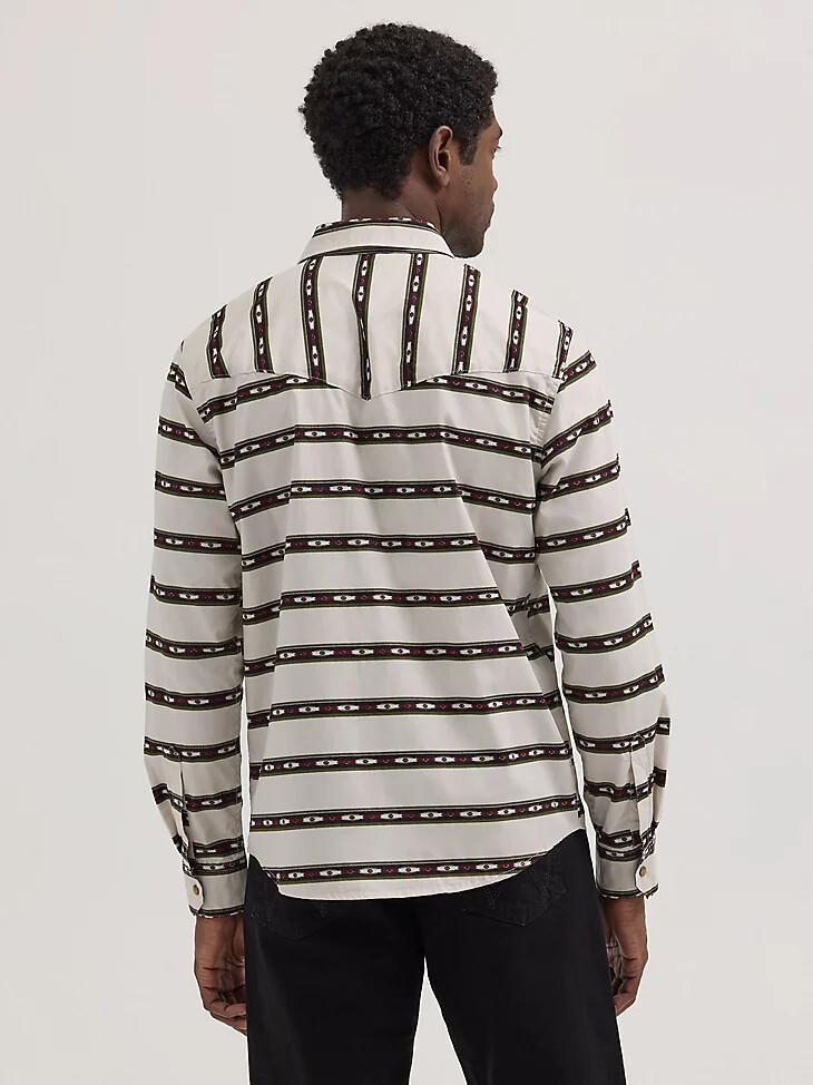 camisa de popelina estampada para hombre wind chime