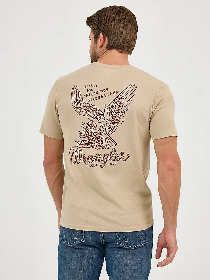 gabardina con camiseta wrangler desde 1947 para hombre color jaspeado