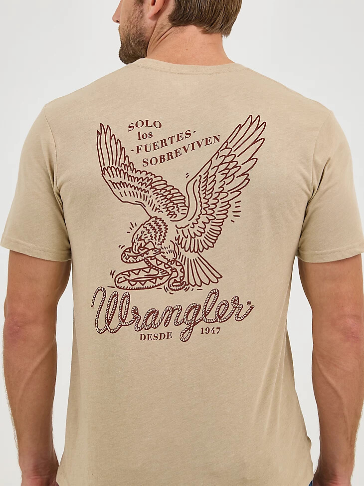 gabardina con camiseta wrangler desde 1947 para hombre color jaspeado