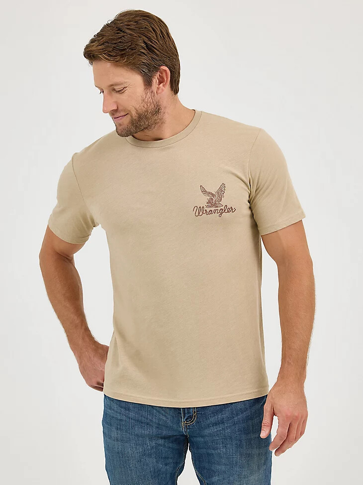 gabardina con camiseta wrangler desde 1947 para hombre color jaspeado