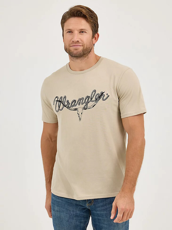 gabardina con camiseta gráfica wrangler longhorn para hombre