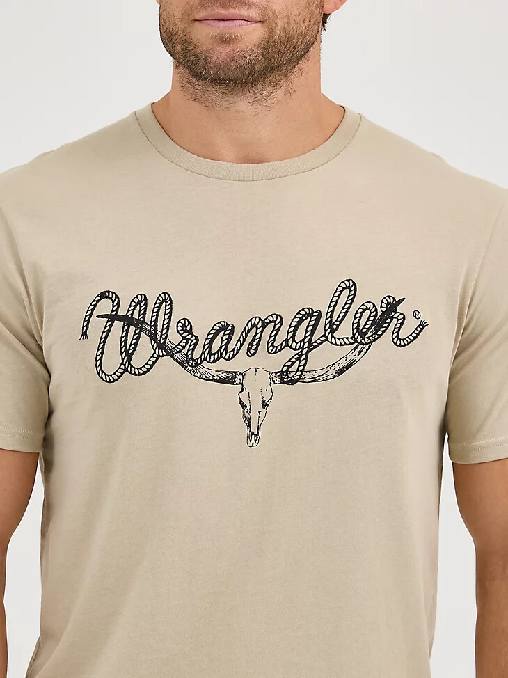 gabardina con camiseta gráfica wrangler longhorn para hombre