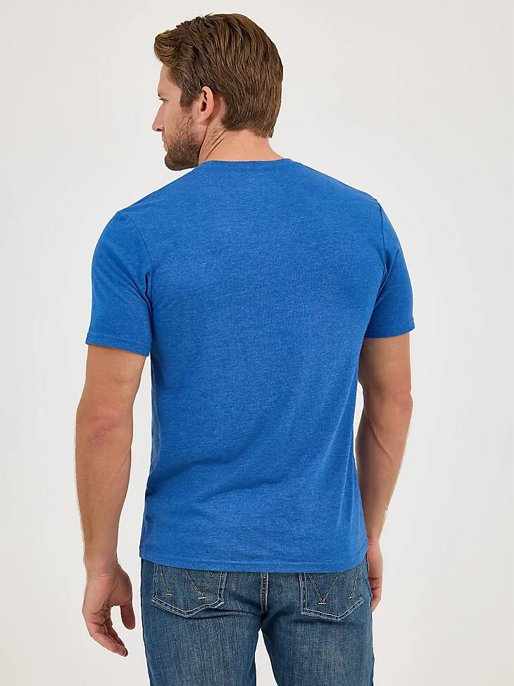 camiseta wrangler con el logotipo de la bandera americana para hombre color azul real