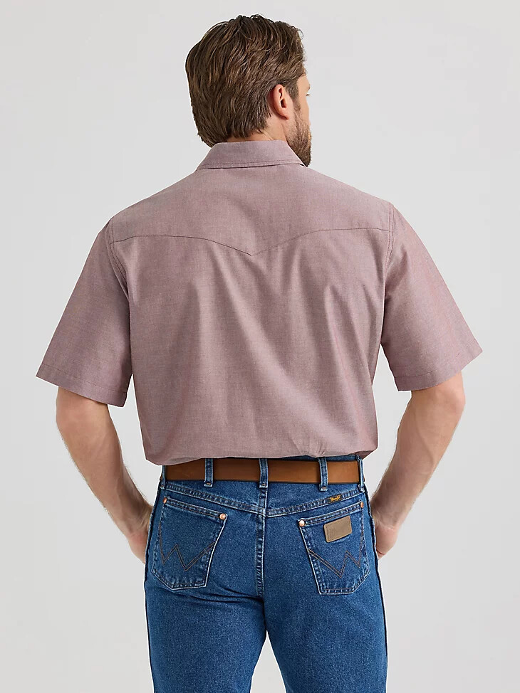 camisa de trabajo clásica vaquera de manga corta cowboy cut marrón