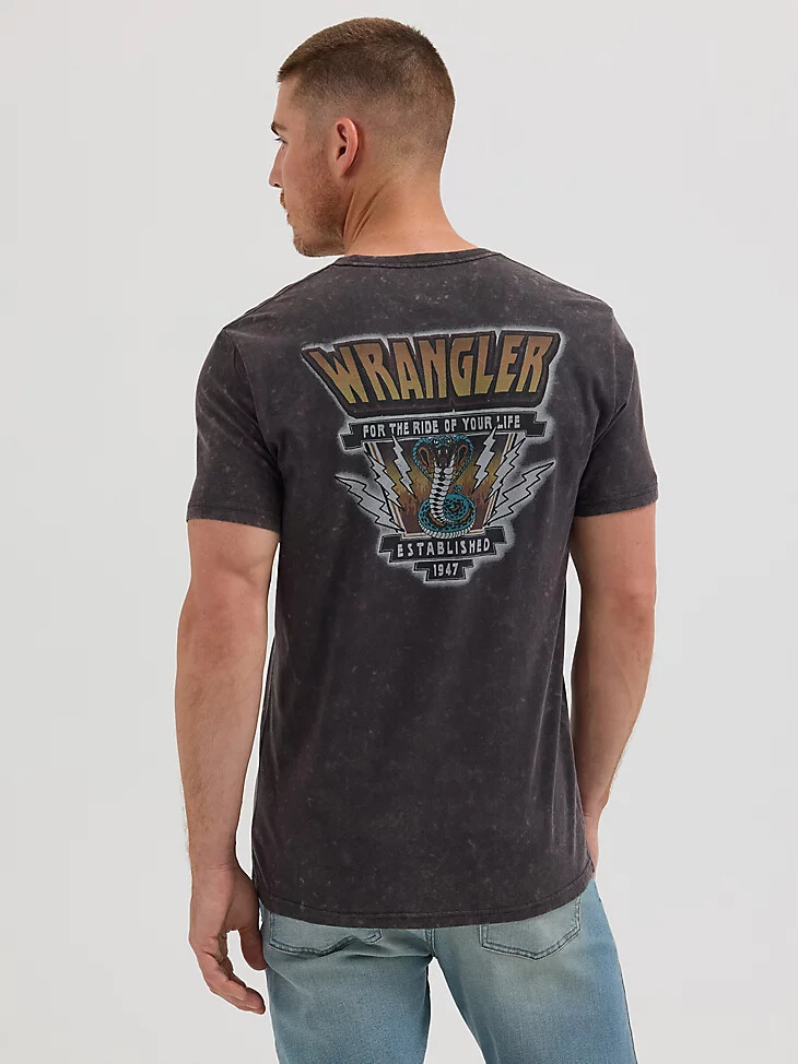 camiseta ride of life para hombre en negro azabache