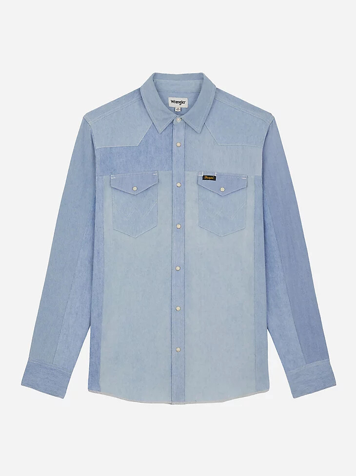 camisa wrangler x beyond retro heritage con lavado claro