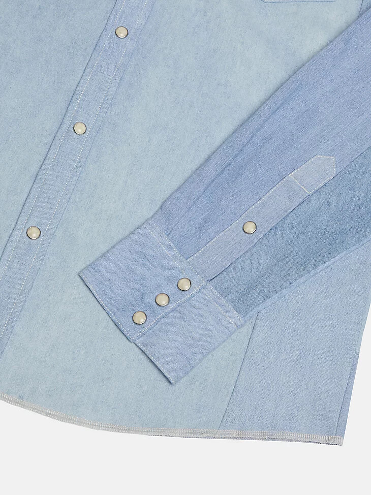 camisa wrangler x beyond retro heritage con lavado claro