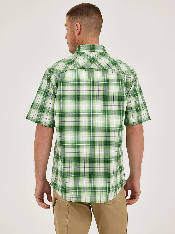 camisa de trabajo a cuadros wrangler riggs workwear foreman color verde hierba