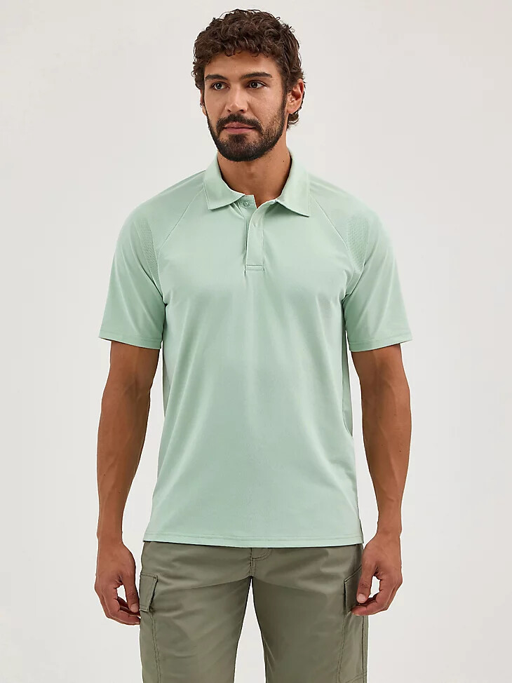 polo wrangler atg chesapeake para hombre color verde limo