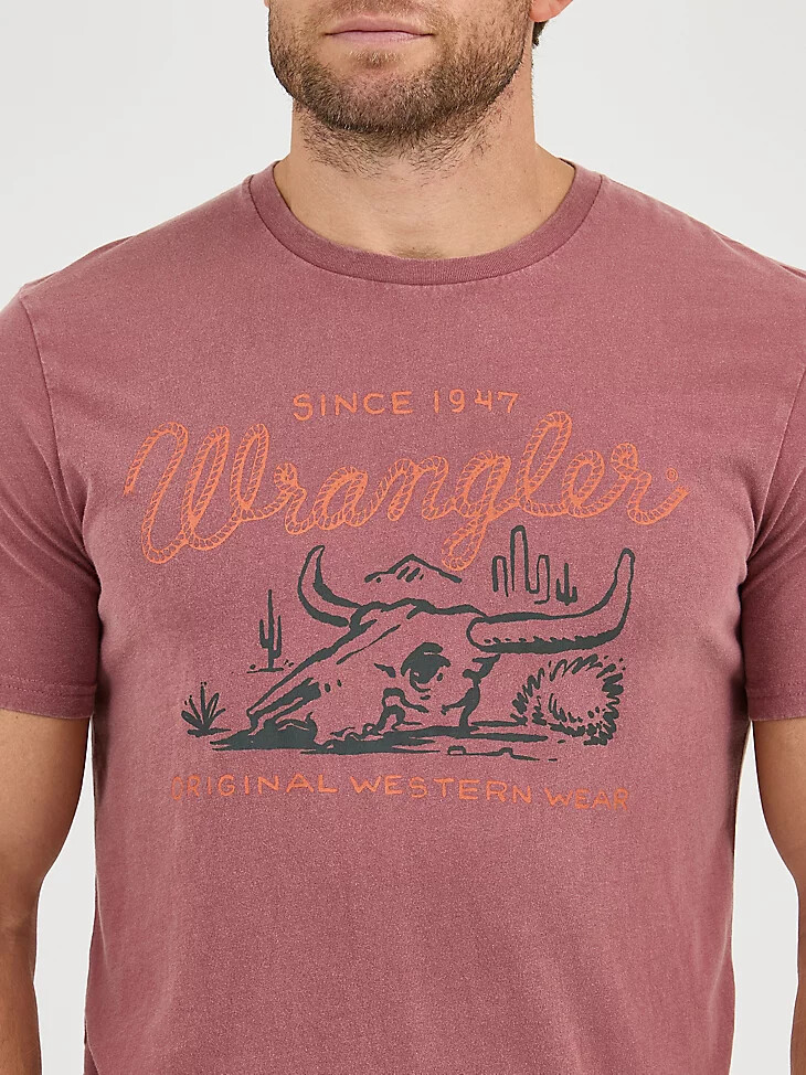 camiseta gráfica steerhead con lavado mineral para hombre steer ginger