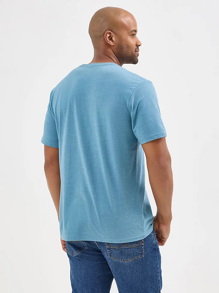 camiseta con gráfico de novillo y serpiente para hombre azul provincial