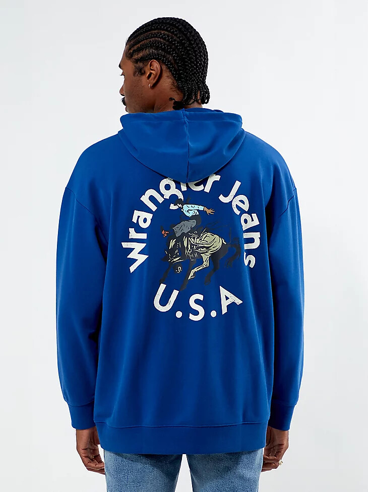 sudadera con capucha gráfica wrangler x pacsun para hombre limoges