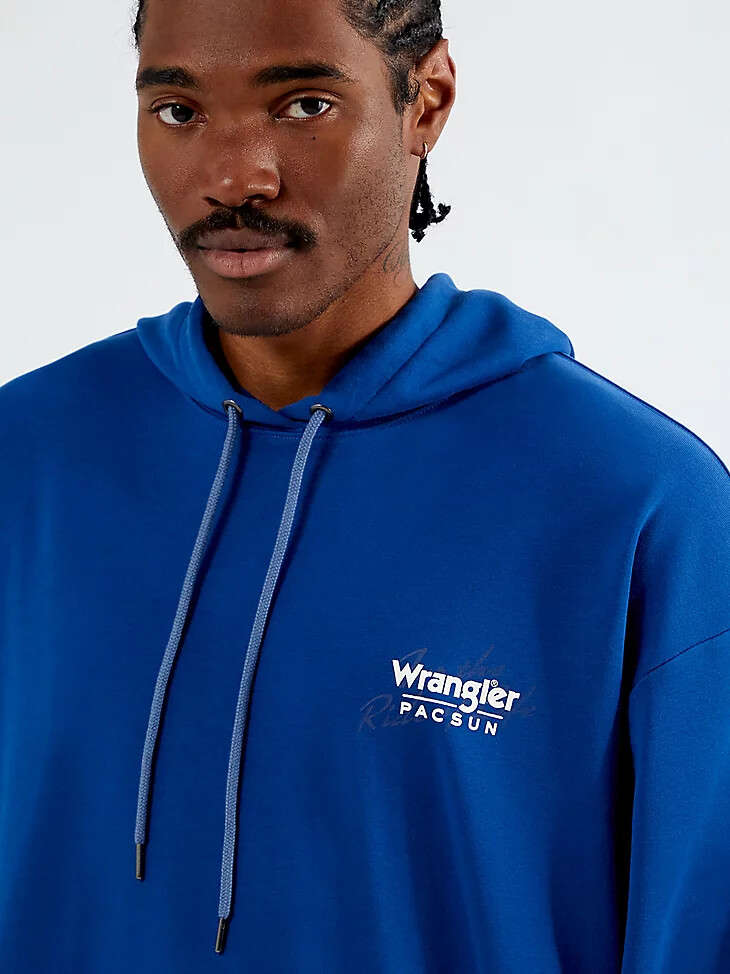 sudadera con capucha gráfica wrangler x pacsun para hombre limoges