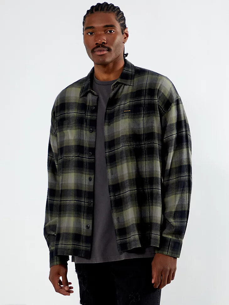 camisa de franela para hombre wrangler x pacsun deep depths