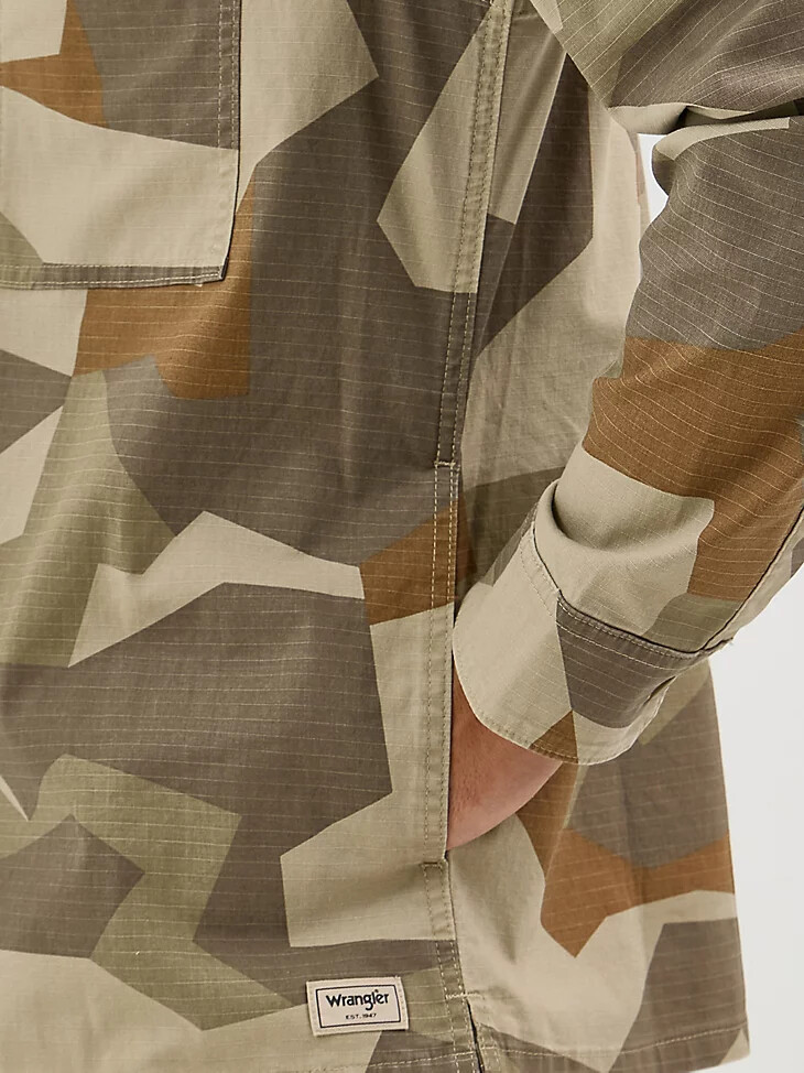 camisa de camuflaje utilitaria para hombre geo camo