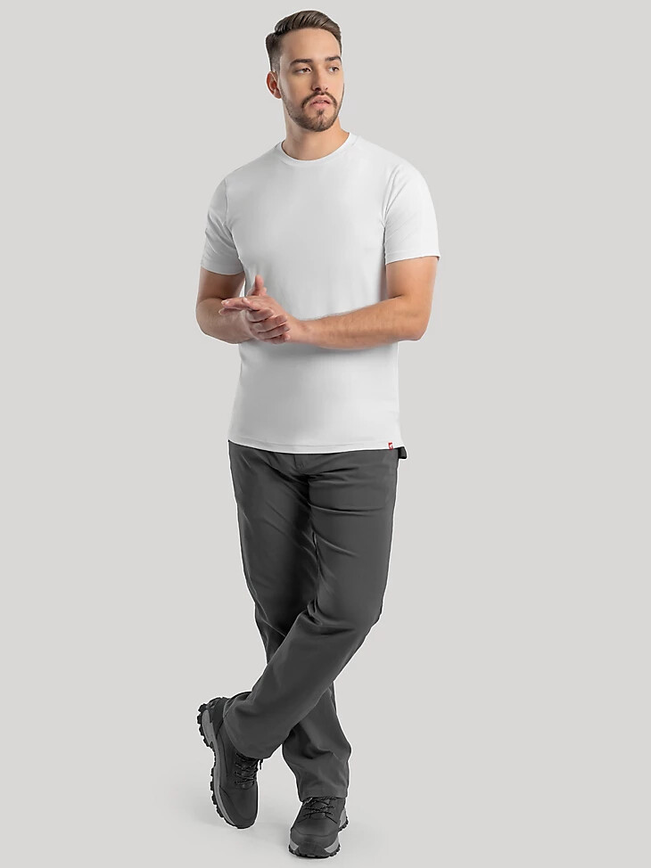 camiseta deportiva de cuello redondo para hombre color blanco brillante