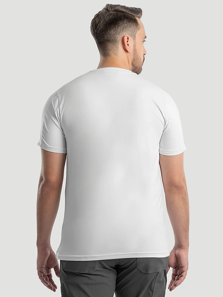 camiseta deportiva de cuello redondo para hombre color blanco brillante