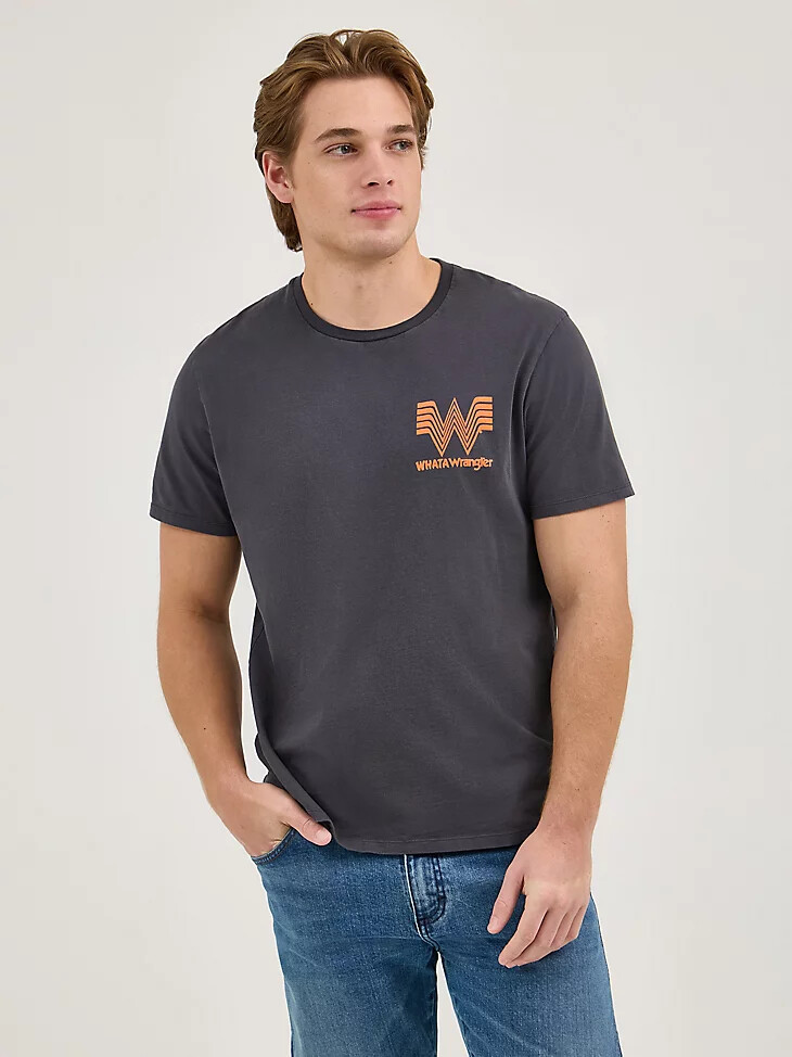 camiseta wrangler x whataburger ingredient para hombre color negro descolorido