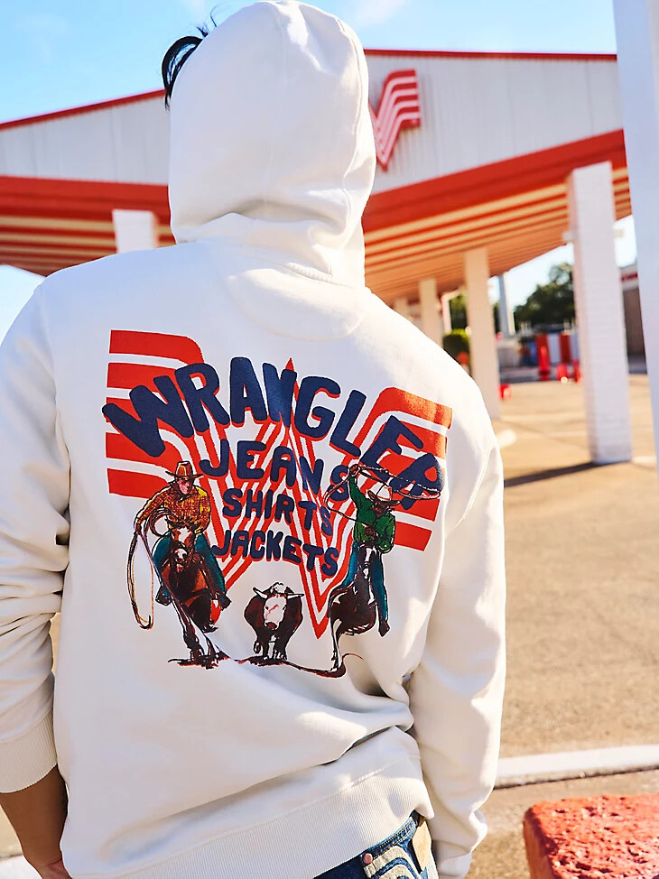 sudadera con capucha wrangler x whataburger para hombre marshmallow