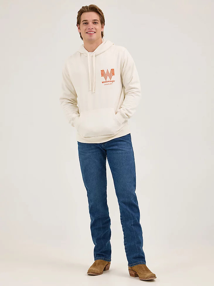 sudadera con capucha wrangler x whataburger para hombre marshmallow