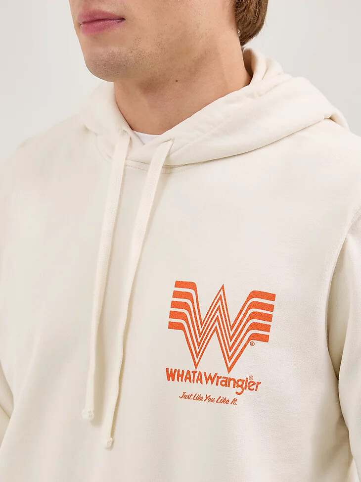 sudadera con capucha wrangler x whataburger para hombre marshmallow