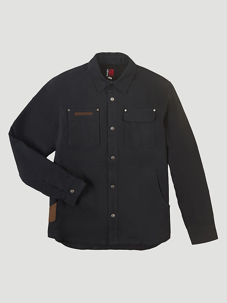 chaqueta de trabajo con forro polar wrangler riggs workwear tough layers color azul marino oscuro