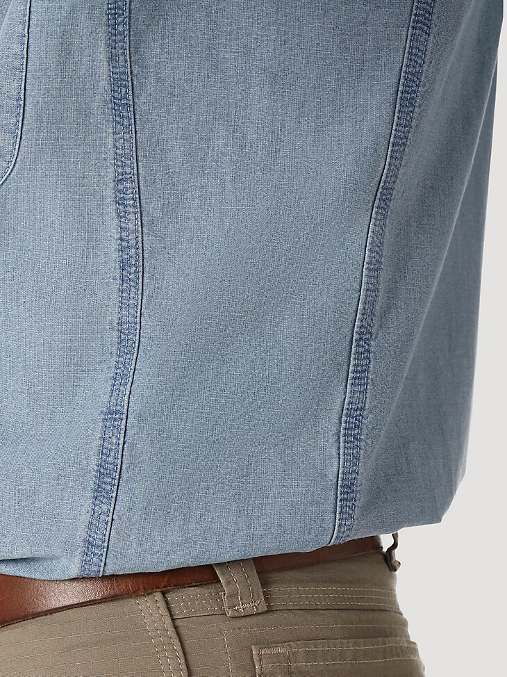 camisa de trabajo wrangler riggs workwear chambray azul claro