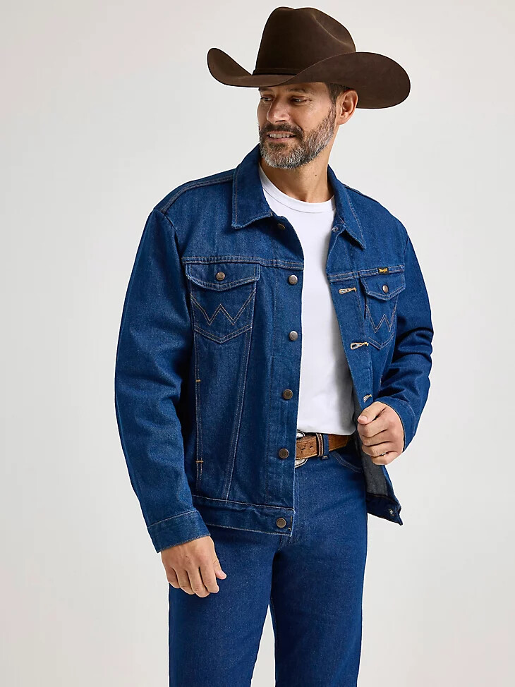 chaqueta vaquera sin forro wrangler cowboy cut denim prelavado