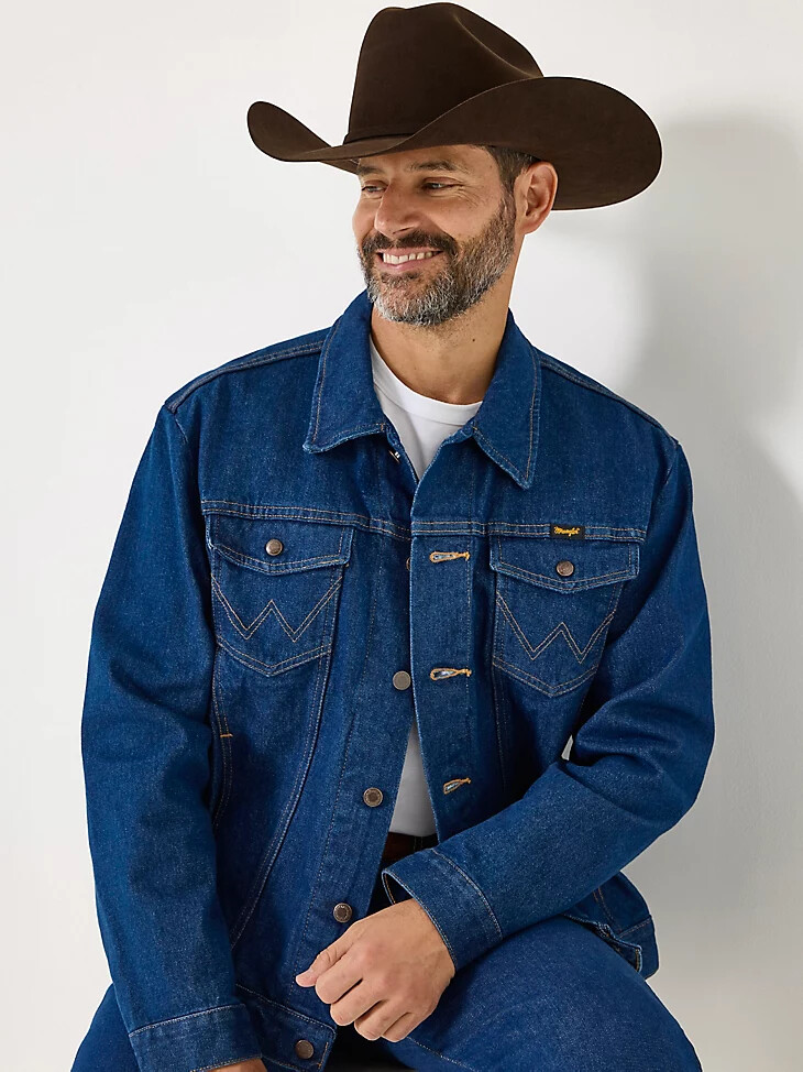 chaqueta vaquera sin forro wrangler cowboy cut denim prelavado