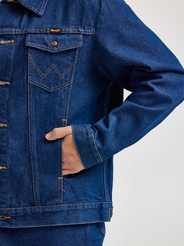 chaqueta vaquera sin forro wrangler cowboy cut denim prelavado