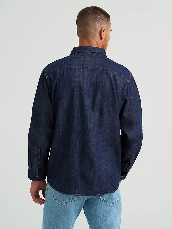 camisa vaquera estilo western con broches frontales para hombre