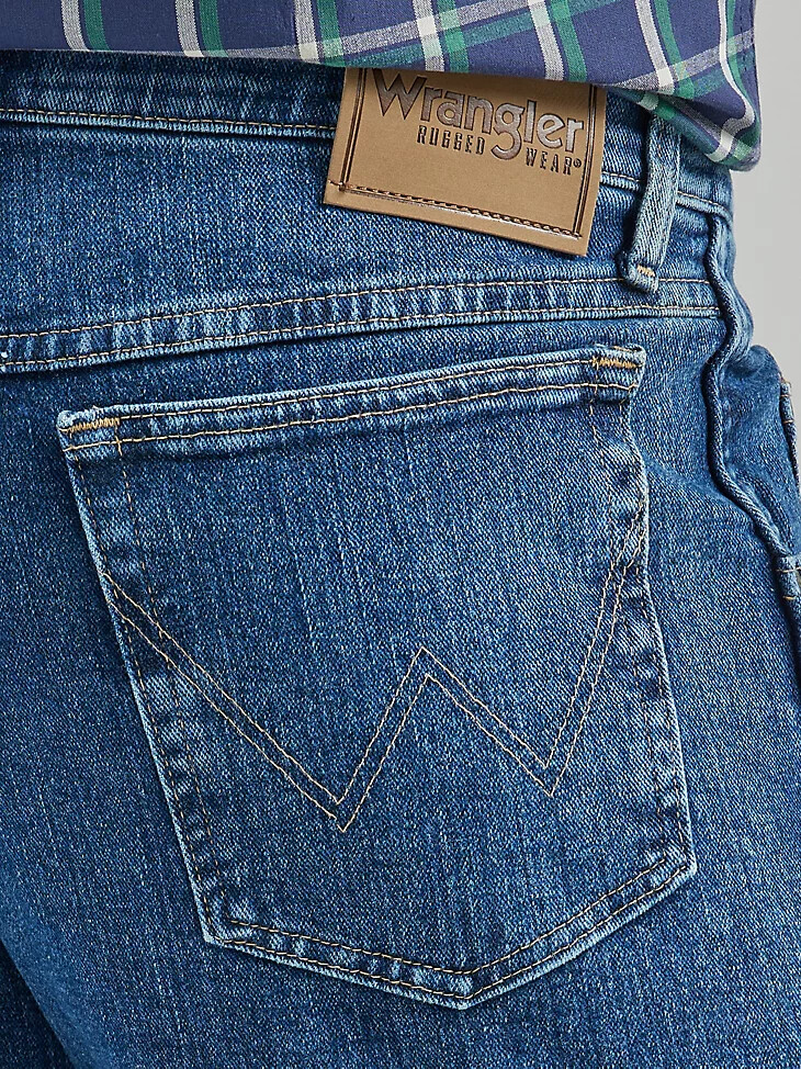 pantalón corto wrangler rugged wear performance series relaxed fit color piedra mediana