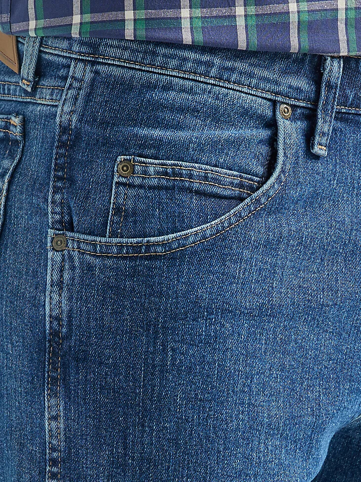 pantalón corto wrangler rugged wear performance series relaxed fit color piedra mediana