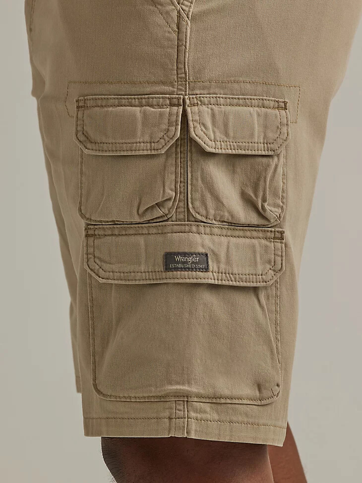 pantalón corto cargo apilado premium five star de sarga wrangler para hombre