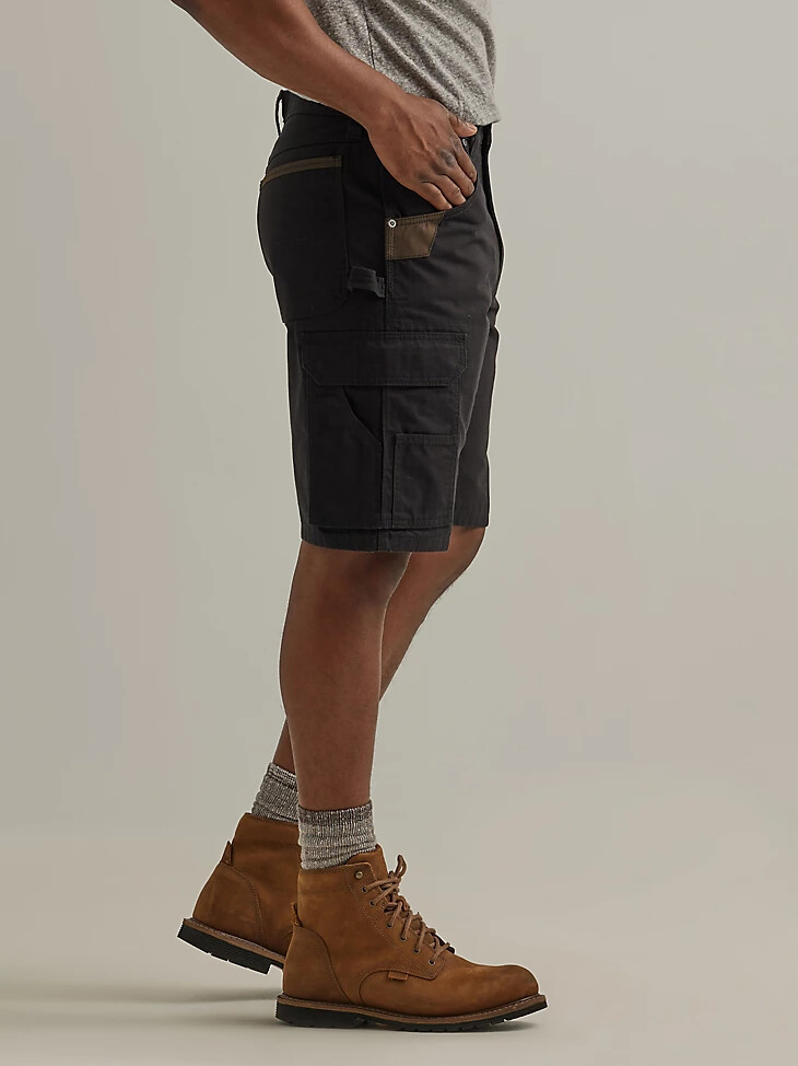 pantalones cortos cargo ranger negros de wrangler workwear