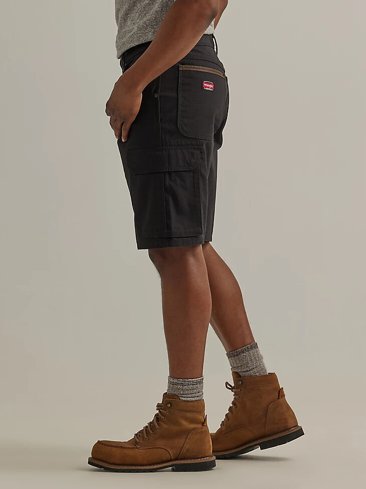 pantalones cortos cargo ranger negros de wrangler workwear