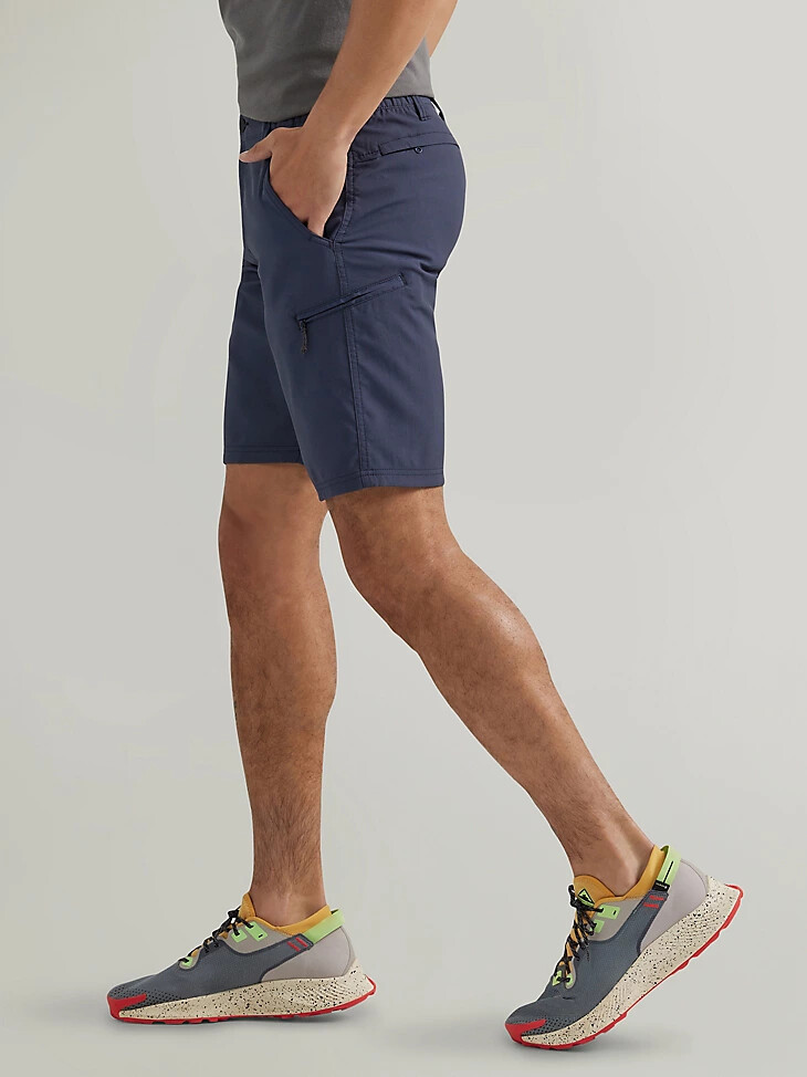 pantalón corto deportivo de cintura elástica para hombre color azul noche