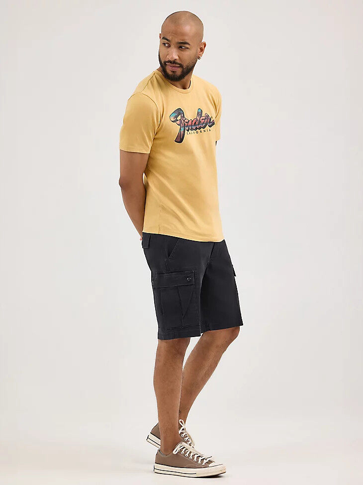 pantalón corto cargo elástico antidesgarro para hombre caviar