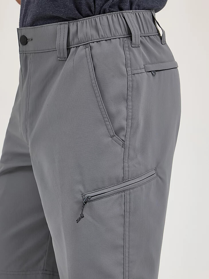 pantalón corto utilitario de campo para hombre color amapola