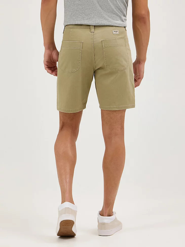 pantalón corto utilitario militar vintage caqui para hombre