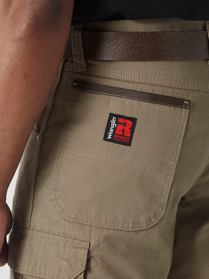 pantalones cortos cargo wrangler riggs workwear ripstop ranger bark