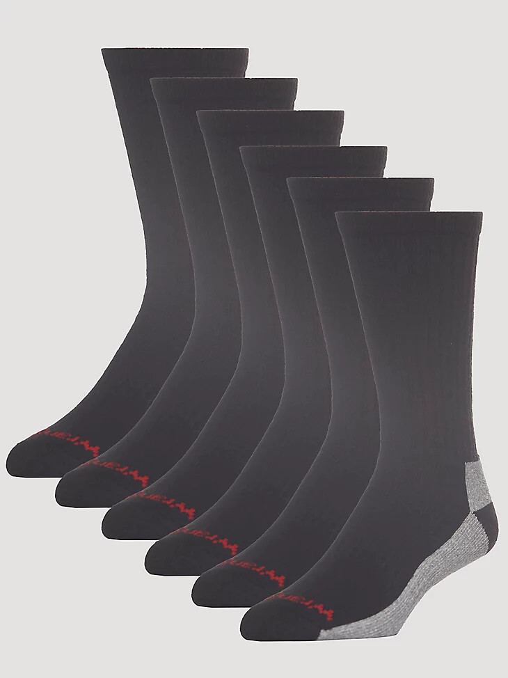 calcetines deportivos ultra secos riggs workwear paquete de 6 negros