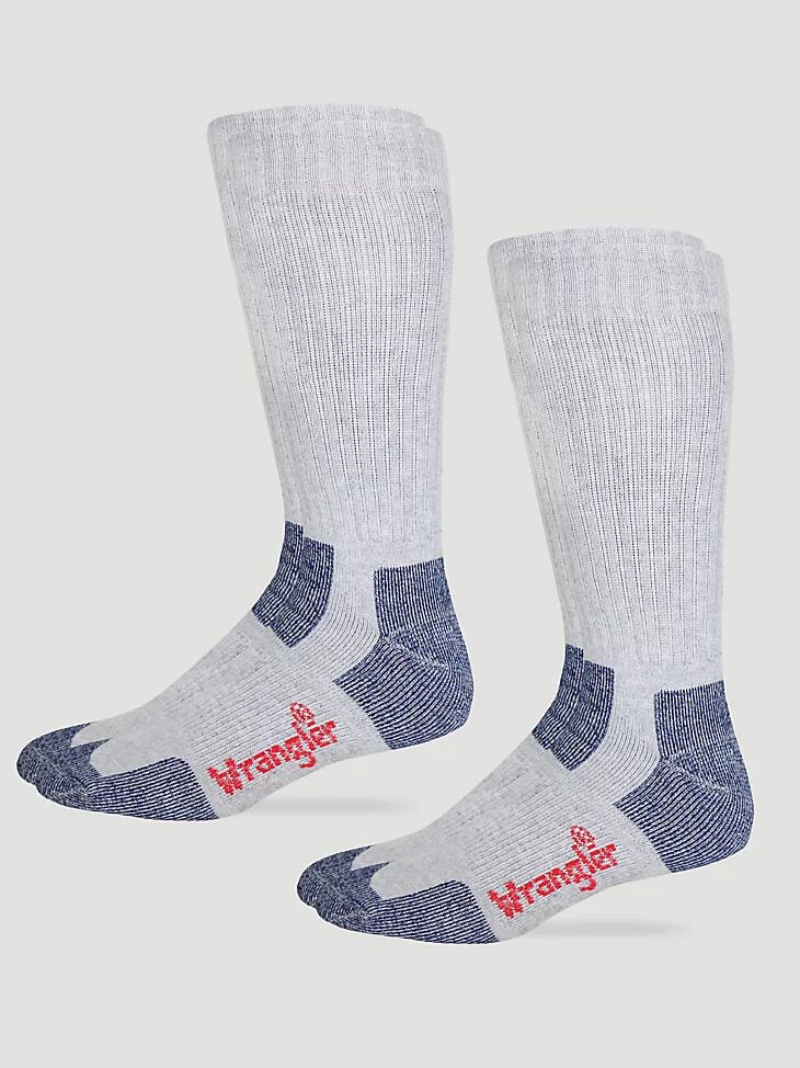 calcetines para botas con punta de acero wrangler riggs workwear 2 pares gris