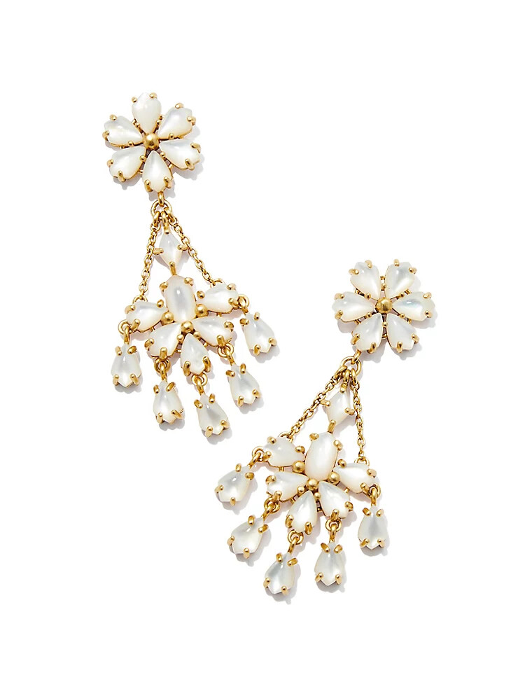 pendientes laurel wrangler x yellow rose de kendra scott en color marfil