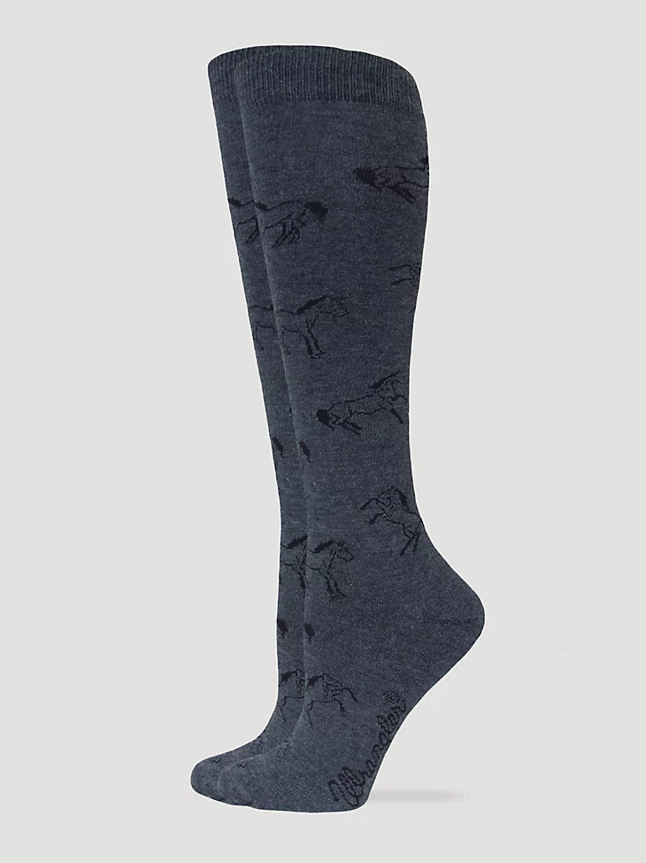 calcetín para botas de caballo para mujer color carbón